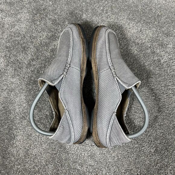 Olukai Moloa Kapa Men's Sz 8 Gray Woven Textile Canvas Slip On Loafer Shoes Used - Picture 7 of 11